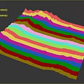 3D Terrain Model Showcasing Mountainous Landscape With Detailed Topographic And Elevation Features 3d model