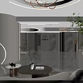 Elegant Modern Beauty Hair Salon Interior With Comfortable Sofa Green Plants And Stylish Reception Desk
