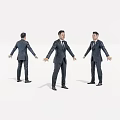 A man in a suit 3d model