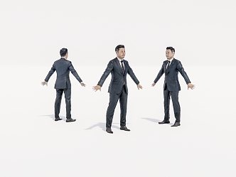 A man in a suit 3d model