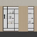 Modern Bookcase Decorative Cabinet 3d model