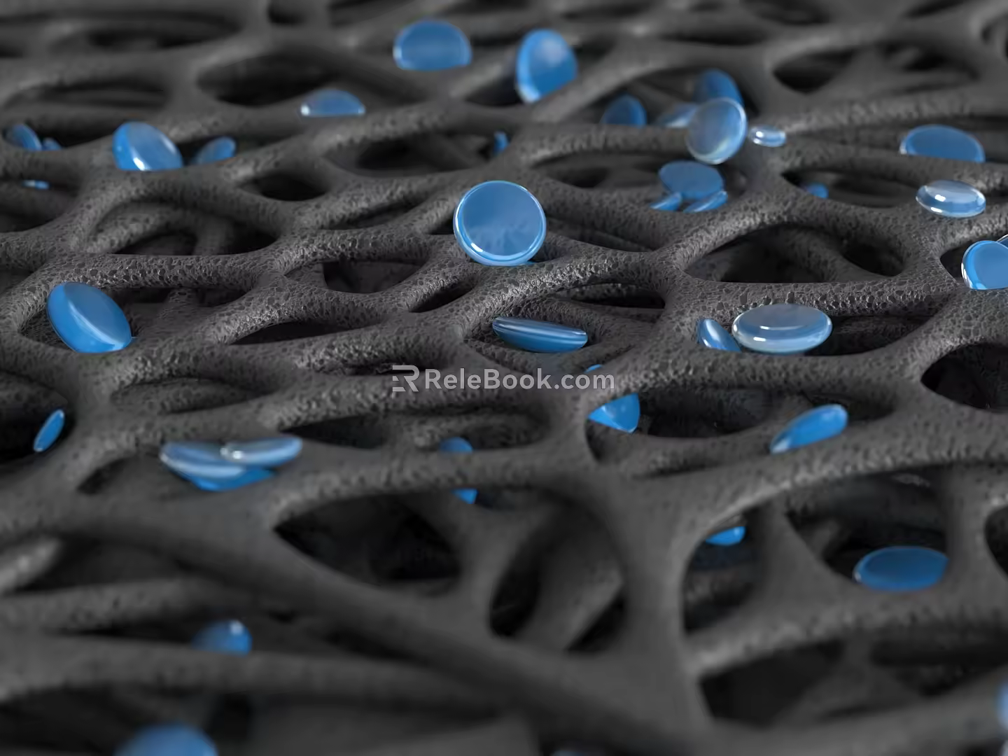 Modern Molecular Bamboo Charcoal Gel Particles 3d model