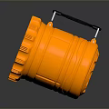 Industrial Orange Lighting Combination With Portable Handle And White Lamp Design