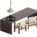 Dining table and chair combination 3d model