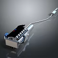 Mechanical Cooling Component With Black Heat Sink Silver Pipe And Blue Connector 3d model