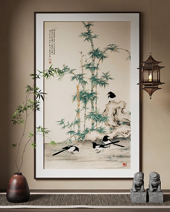 New Chinese Hanging Paintings Chinese Hanging Paintings 3d model