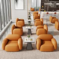 Lobby Sofa Combination Lobby Sofa Coffee Table 3d model