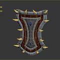 Contradiction Medieval Shield Ancient Shield Defensive Weapon Ancient Shield Iron Shield Protective Shield 3d model