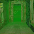 Ancient Egyptian Tomb Chamber With Stone Walls Hieroglyphs And Wall Paintings