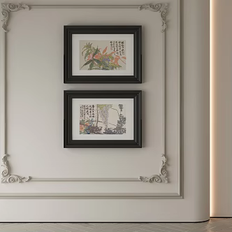 New Chinese Decorative Painting 3d model