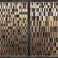 Modern Wall Decor Featuring Geometric Pattern Wooden Strips Interlocking Arrangement Textured Surface