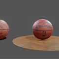 Spalding Orange NBA Official Game Basketball On Wooden Surface Sports Equipment