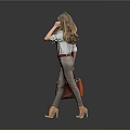 Stylish Women's Daily Accessories With Orange Handbag And Sunglasses