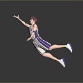 GISANG Number 6 Anime Collectible Figure In Purple White Jersey Jumping Pose With Outstretched Hand