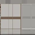 Modern Wardrobes with Sliding Doors White Panels and Wooden Accents