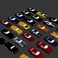 Multiple Colored Toy Cars Collection With Different Styles Arranged Together