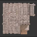Rustic Log Cabin With Wooden Roof Front Porch Steps Door And Windows