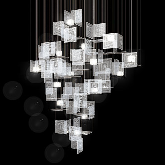 Modern chandelier 3d model