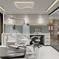 Modern Interior Liangyonghui Oral Clinic Mall Shop With Reception Desk Marble Countertop And Honor