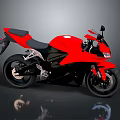 Red Sports Motorcycle With Sleek Modern Design Black Accents And Stylish Look