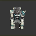Sci-Fi Robotic Dog Creature With Metallic Armor Green Accents And Mechanical Parts
