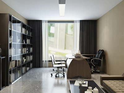 Modern Office Small Office 3d model