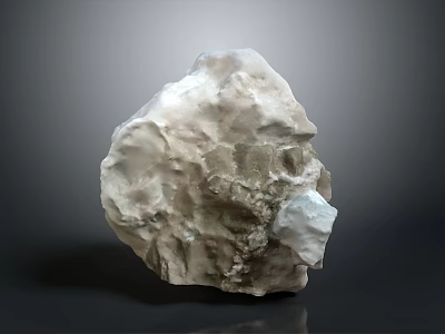 Rough Natural Stone Block With Unique Texture For Construction And Decoration 3d model