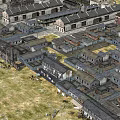 Traditional Ancient Architecture Cluster with Classic Tile Roofs and Sailing Ships by Coast