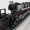 Lego toy blocks retro train steam train high-speed rail light rail 3d model