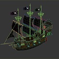 Modern pirate ship flying pirate ship flying ship flying ship 3d model