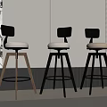 Elegant Modern Bar Stools With Upholstered Seats And Metal Frames In Interior Design