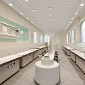 Modern Bright Jewelry Store Interior Design With Elegant Glass Display Counters Showcasing Various Fine Jewelry