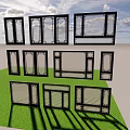 Various Window Frame Designs for Home Exterior Installation and Style 3d model