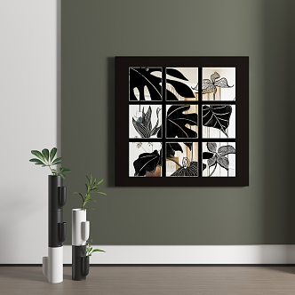 Antique Abstract Hanging Paintings 3d model