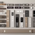 Elevator Button Elevator Screen Elevator Button Floor Display 3d model