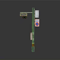 Street Traffic Signal Pole With Surveillance Camera Traffic Light And Road Signs
