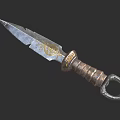 Flying Knife Dart Dark Weapon Cold Weapon PBR Material Next Generation Long Range Weapon Dagger Knife Ancient Weapon Ninja Dart Shuriken 3d model