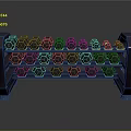 Black Dumbbell Rack With Neatly Arranged Multiple Weights For Fitness Training