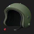 Durable Green Helmet with Inner Padding Red Tag and Adjustable Strap for Protection