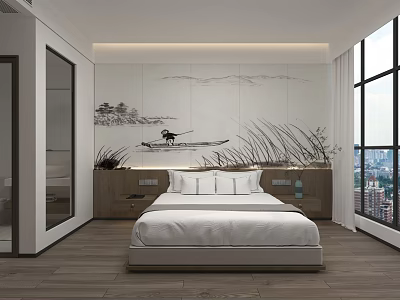 Modern Room Simple Hotel Room 3d model Modern Room Simple Hotel Room 3d model