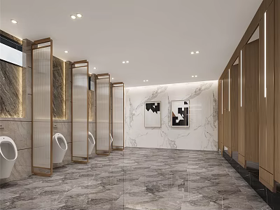Modern Toilet Hotel Toilet Urine Pocket Public Toilet 3d model