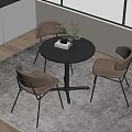 Modern leisure table and chair table and chair combination negotiation table and chair 3d model