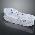 Natural Stone And Wood Decorative Piece With Rough Texture And Holes For Home Decor