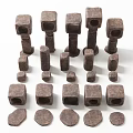 Artistic Stacked Stone and Wood Sculptures With Geometric Hollow Shapes and Textures