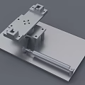 Industrial Equipment Featuring Metal Base Support Brackets And Adjustable Rod Components