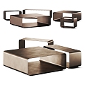 Pinuccio metal hollow coffee table 3d model