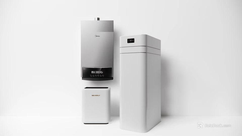 Modern White Household Appliances With Sleek Design Standing And Wall Mounted For Home Use 3d model 