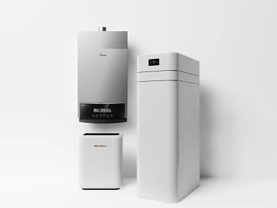Modern White Household Appliances With Sleek Design Standing And Wall Mounted For Home Use 3d model