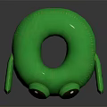 Green Inflatable Frog Shaped Swim Ring Fun Water Sports Equipment For Kids