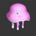 Cute Pink Mushroom Shaped Kids Furniture Stool With Happy Face Design
